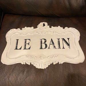 World Market Le Bain Bathroom Sign